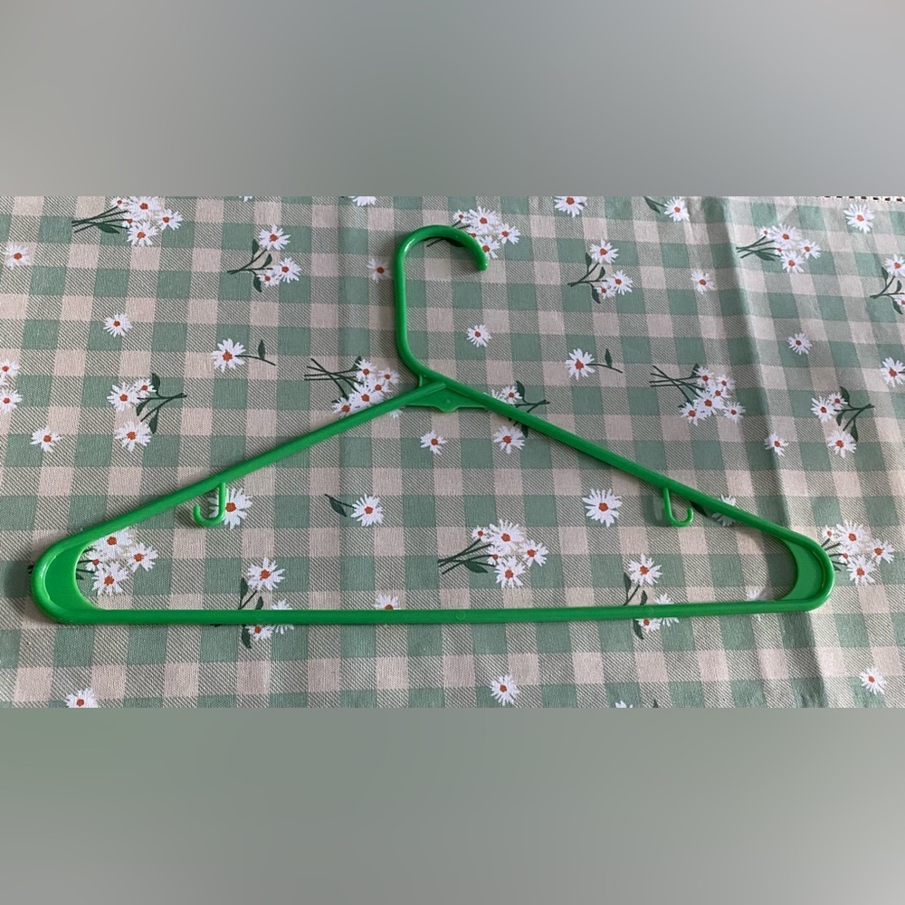 Bright Green Plastic Clothing Hanger